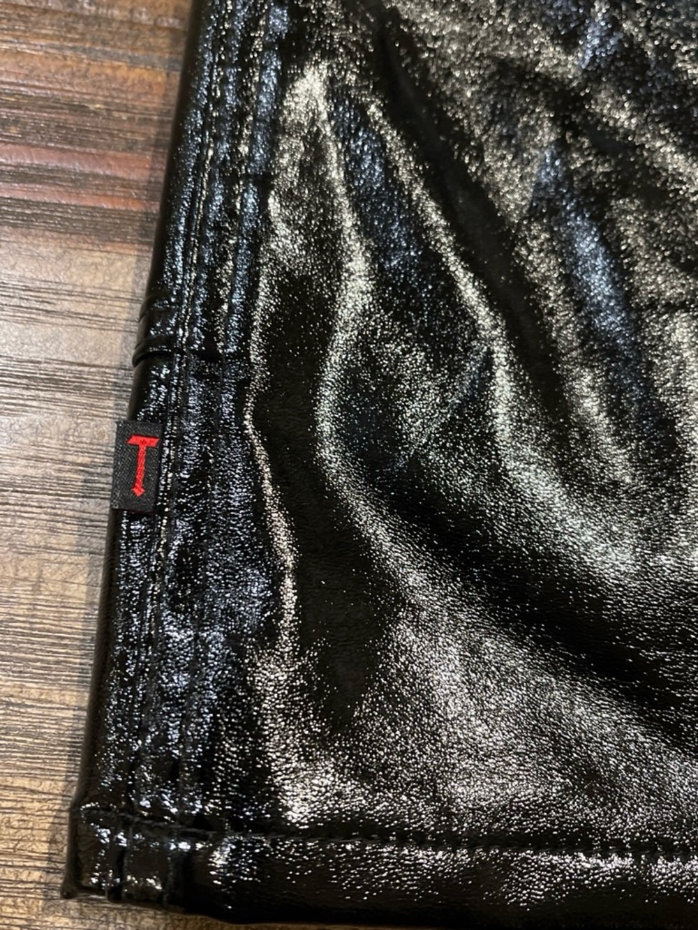Tripp NYC Black Patent Front-Zip Mini Skirt - Picture 8 of 8
